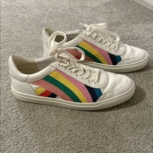 Boden Multicolor Stripe White Sneakers